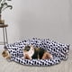 thumbnail image 4 of Cojín de para gatos grandes, plegable, con bola para rascar, suave, 117cm/46,06 pulgadas, interactivo para conejos, ejercicio, , - Blanco negro Sunnimix Cama tipo túnel para gatos, 4 of 7