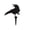 B, variant on Eqslft 8Inch Black Metal Raven Decor，1PC Outdoor Gothic Raven Yard Fence Decorations，Metal Birds Craft Ornaments Garden Fence Topper Outdoor Yard Art
