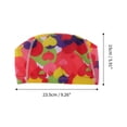 thumbnail image 4 of Gorro de Natación de Patrón de Corazones Multicolor de 1 Pc y Elasticidad 5.91"x9.25" Amarillo Rojo Verde, 4 of 6