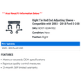 thumbnail image 2 of Right Tie Rod End Adjusting Sleeve - Compatible with 2003 - 2013 Ford E-250 2004 2005 2006 2007 2008 2009 2010 2011 2012, 2 of 2