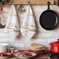 thumbnail image 6 of White Gold Modern Kitchen Towels Set of 4, Abstract Vintage Marble Geometric Absorbent Dish Towels for Kitchen, Microfiber Hand Towel, Quick Drying Tea Towel for Cleaning Decorative Dishcloths, 6 of 7