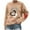 Khaki, variant on yievot Women's Valentine Sweatshirts Crew Neck Pullover Heart Loose Sweatshirt