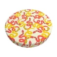 thumbnail image 6 of Uemuo Snake Pattern Round Bar Stool Seat Covers Washable Stool Cushion Slipcover Elastic Bar Chair Covers-13 inch, 6 of 7