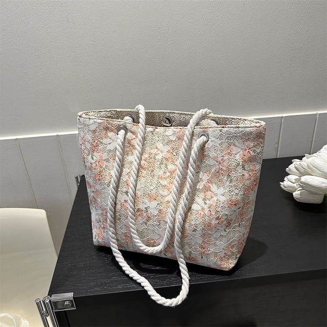 Zhuge Bolso de hombro tejido para mujer, bolso de mano tejido, bolso de mano tejido elegante para playa de verano, bolsos de hombro de 12,99 x 3,14 x 9,64 pulgadas (rojo)