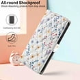 thumbnail image 4 of Decase for iPhone 14 Pro Max Wallet Case with Card Holder,Fashion PU Leather Phone Case,Flip Flower Pattern Cover,Shockproof TPU Inner Shell,E, 4 of 8