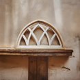 thumbnail image 3 of Farmhouse Half Moon Wooden Wall Window Arch -2 Sizes- Wood Cathedral Window Mountain Ridge, 3 of 9