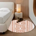 thumbnail image 2 of Round Rugs 3Ft, Orange Boho Round Area Rug Washable Indoor Throw Carpet, Vintage Southwestern Geometric Stripes Small Non Slip Circle Rug for Bedroom Living Room Home Decor Aesthetic, 2 of 8