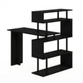 thumbnail image 6 of Furinno Classic L-Shape Computer Desk, Writing Desk with 5-Tier S-Shaped Side Shelves, Americano/Black, 6 of 6