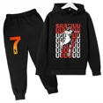 thumbnail image 4 of Conjunto de sudadera y pantalones deportivos para niños, conjunto de 2 piezas para niños y niñas, ropa para niños con estampado de avatar de Ronaldo, 4 of 5