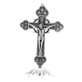 thumbnail image 4 of Cruz de pie, crucifijo católico, regalo de Jesús, decoración de escritorio, decoración del hogar, oración Estaño, 4 of 8