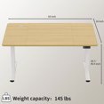thumbnail image 3 of Electric Height‑Adjustable Standing Desk 63″ × 24″ - Dual Motor Sit‑Stand Desk with Memory Presets, Steel Frame & Brown Desktop for Home Office, Gaming & Study, 3 of 10