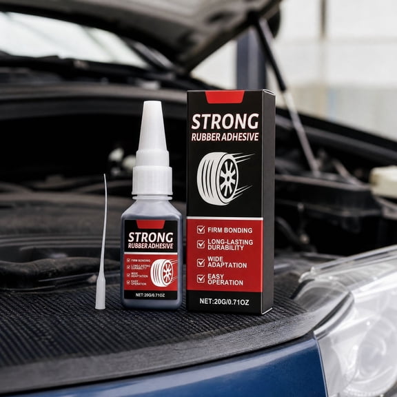 Rubber Adhesive Glue Strong Tire Repair Glue, Waterproof Flexible Bonding Sealant for Rubber Tire Hose Belt Shoe, Fast Curing Heavy Duty Cement