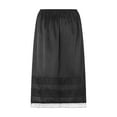 thumbnail image 5 of ZAXARRA Women's Satin Half Slip Lace Long Underskirt Skirt Slip Long Slips for Dresses Lingerie Long Skirt, 5 of 9