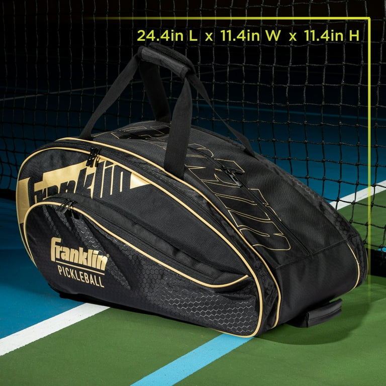 Franklin Sports Pickleball Pro Series Bag Racquet Backpack, Black