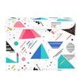 thumbnail image 7 of Yayeee Collapsible Cube Storage Bin with Lid Fabric Closet Decorative Basket with Handles, Green Retro Triangles, 7 of 7
