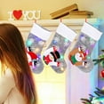 thumbnail image 4 of 3 Pack Christmas Stockings Large Xmas Fireplace Hanging Stockings with Santa Snowman Reindeer for Kids Gift Family Holiday Christmas Decorations Tree Decoration, 4 of 7