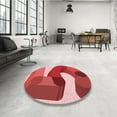 thumbnail image 4 of Ahgly Company Machine Washable Indoor Rectangle Transitional Light Coral Pink Area Rugs, 3' x 5', 4 of 7