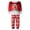 Red Kid, variant on Matching Family Christmas Pajamas, Long Sleeve Deer Snowflake Print Pullover + Pants Set