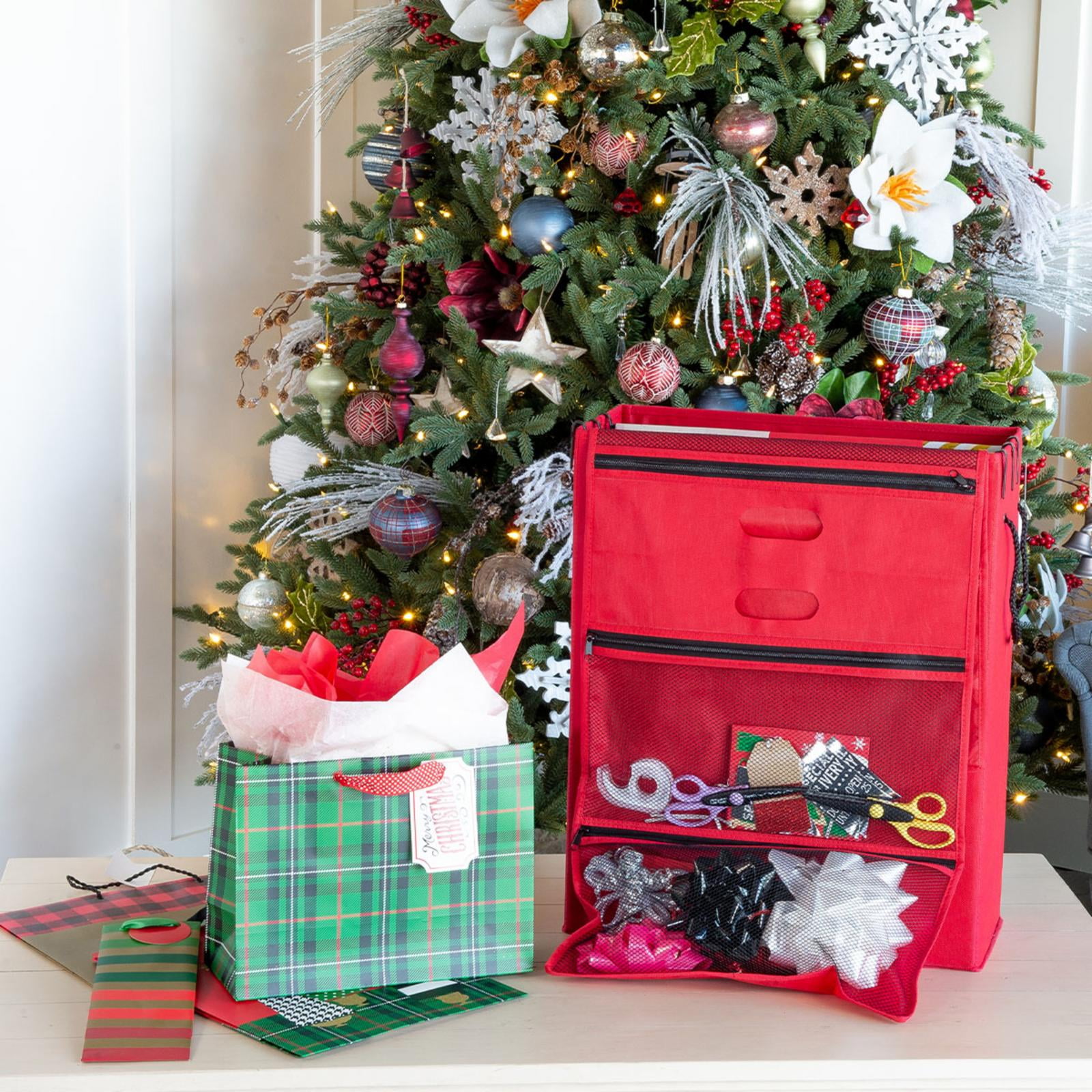Paper Box Gift Wrap Storage Rebrilliant Color: Red