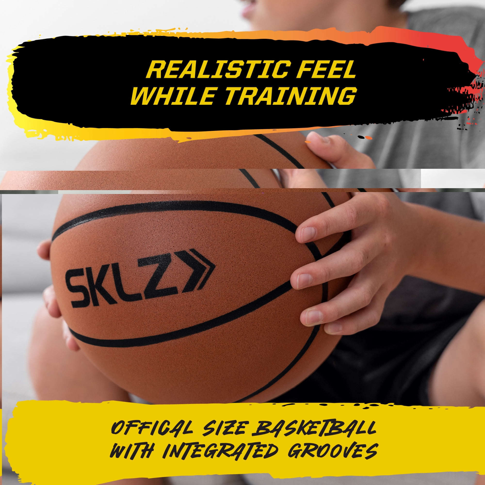 Bashhhketball Silent Indoor Basketball – Official Size 29.5" Foam Training Basketball for Home Dribbling Practice – Quiet, Durable, Lightweight Ball with Realistic Bounce and Game-Like Grip