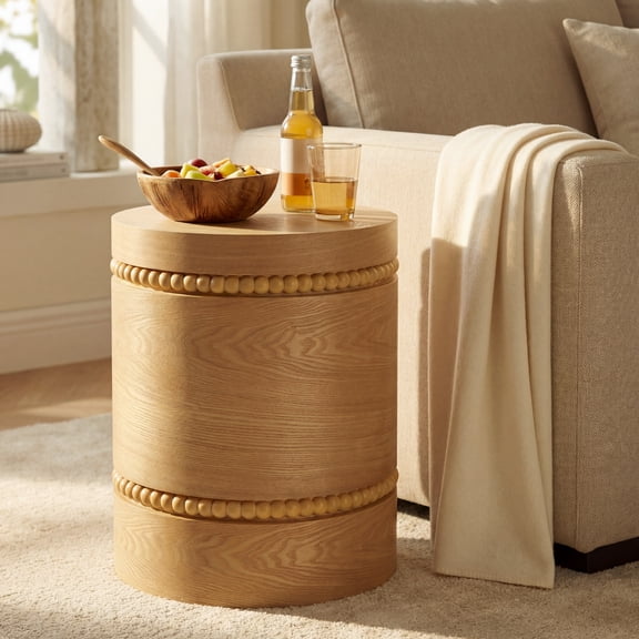 Christopher Knight Home 15.75" Cylindrical Wood End Table, Round Accent Side Table, Natural
