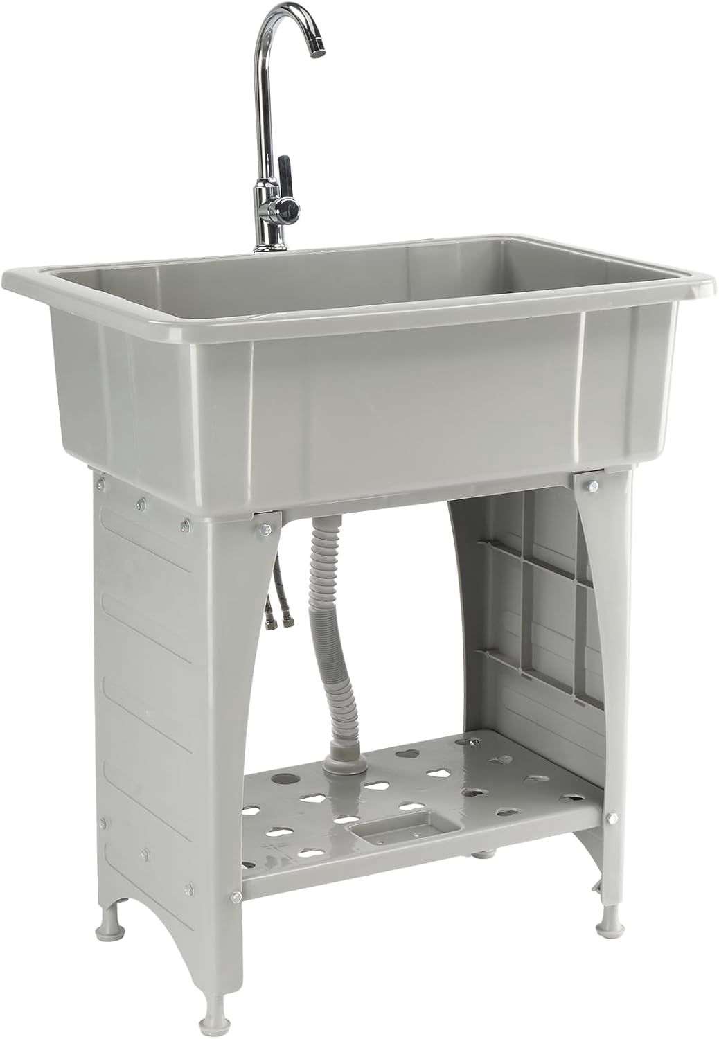 Ktaxon Freestanding Utility Sink Laundry Tub, Stainless Steel