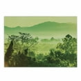 thumbnail image 1 of Landscape Cutting Board, Nature Scene in Green Tones with Mountains and Trees, Decorative Tempered Glass Cutting and Serving Board, in 3 Sizes, by Ambesonne, 1 of 2