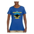thumbnail image 2 of The Ghost Of Kyiv Womens Graphic T-Shirt, Royal, Small, 2 of 4