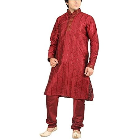 

Royal Men s Jacqaurd Emroidered Kurta Pyjama Set