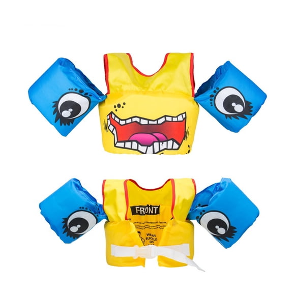 Swim Vest Life Jacket for 30-55 Pounds, Floaties with Shoulder Harness Arm Wings, Learn to Swim Life Vest