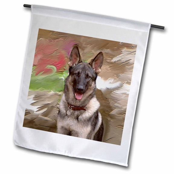 3dRose, German Shepherd, 12 x 18 inch Garden Flag