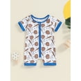 thumbnail image 2 of Bagilaanoe Newborn Baby Boy One-pieces Star Print Short Sleeve Jumpsuit 3M 6M 12M 18M Infant Romper Summer Casual Clothing, 2 of 8