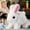 White, variant on AoDai Easter realistic rabbit toy, interactive rabbit, realistic rabbit - can jump, twitch and shake ears