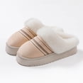 thumbnail image 6 of SKIYLEVZ Women's Winter Fuzzy Slippers Comfortable Soft Arch Fleece Lined Slipper Slip On Footwear Cozy Flat Platform House Slippers Non-Slide Winter Slipper, 6 of 7