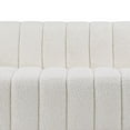 thumbnail image 4 of Sofa with Textured Fabric and Vertical Channel Tufting, White, 4 of 5