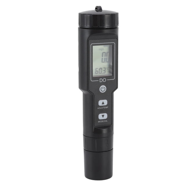 Dissolved Oxygen Meter, DO Meter Digital Screen Display High Accuracy Detachable Probe Temperature Compensation For Aquarium Without Backlit,with Backlit