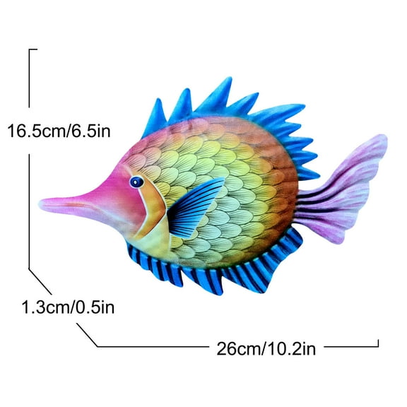 Dengmore Fish Metal Art Wall Decoration Living Room Bedroom Home Decoration for Home Decor