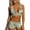 01-Green, variant on Women's V Neck Two Piece Swimsuit Set with Shorts, Floral Print Bikini with Adjustable Fit Full Coverage Beach Swimwear