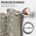 thumbnail image 2 of Outdoor Curtains for Patio Waterproof, Japanese Outdoor Privacy Panels Grommet, Grey Simple Traditional Flowers Leaves Pattern Blackout Outside Curtains for Porch/Cabana 54"x84", 2 Panels, 2 of 8