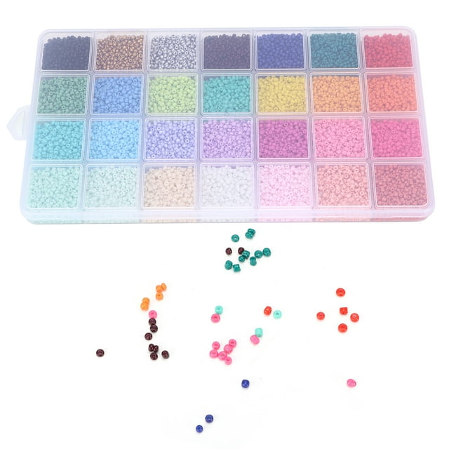 Perles de Rocaille,14000pcs Perles de Bracelet 28 Perles en Verre Perles de Rocaille en Verre Artisanat Supérieur