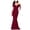Wine, variant on Women's Off Shoulder Mermaid Maxi Dress Elegant Sweetheart Neck Evening Gown for Party Graduation