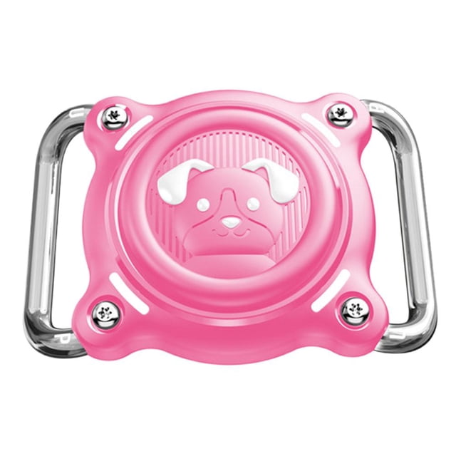 Two-Color Metal Buckle Waterproof Airtag Dog Collar Case with Screws and Wrench for Pet Tracking