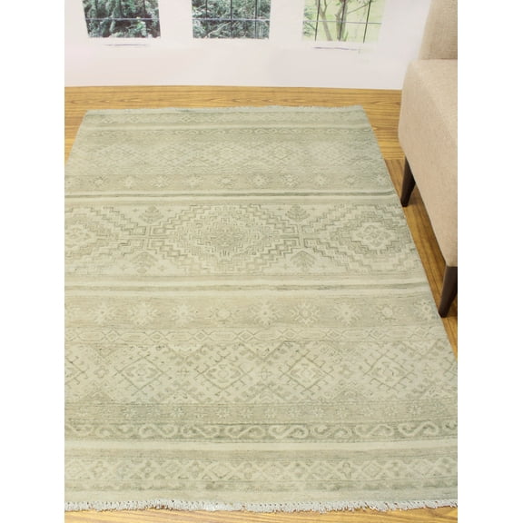 Yousafi Ronnie Ivory/Lt. Brown Rug, 4'0" x 5'8"