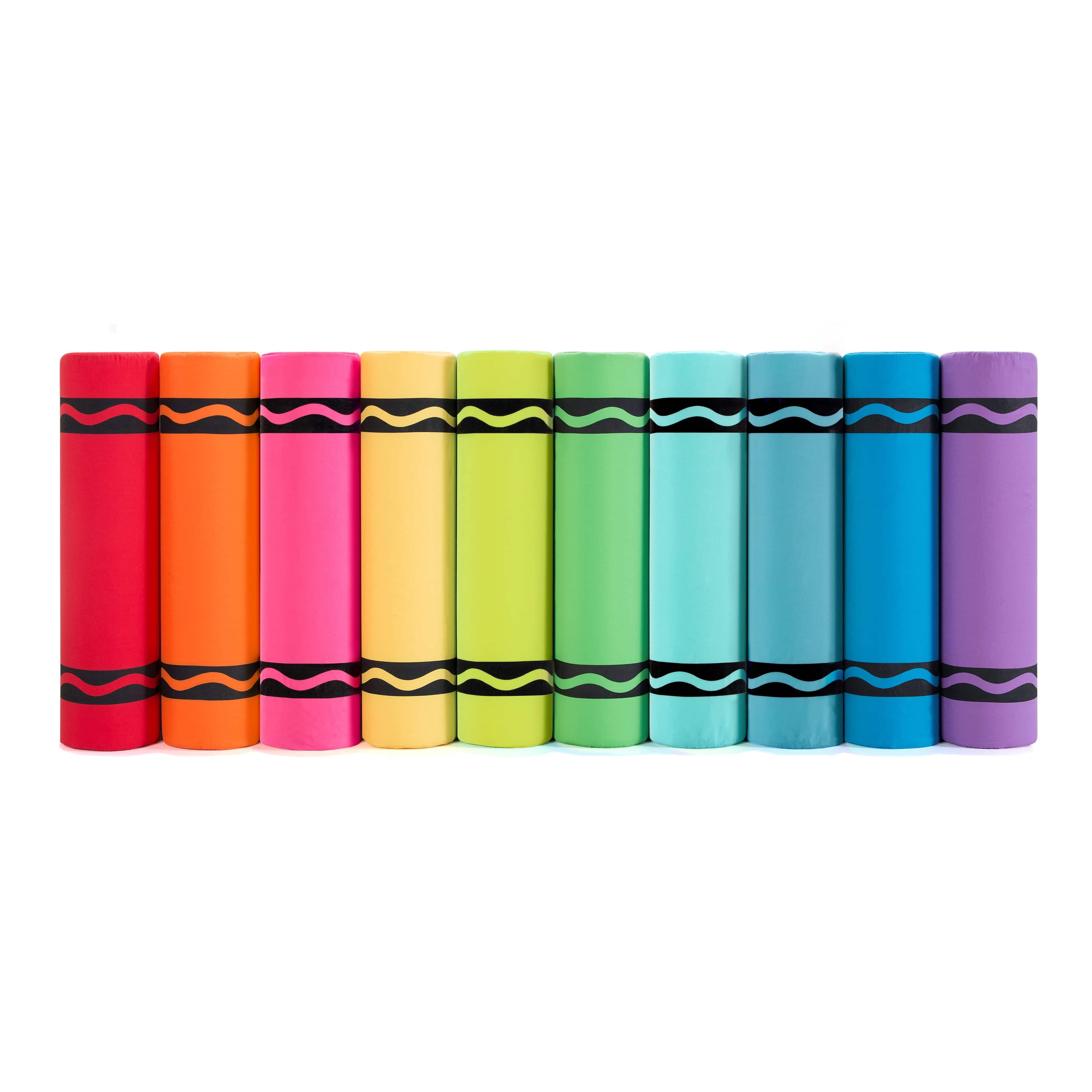 Crayola  Crayon Bolster Pillow Turquoise