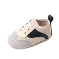 thumbnail image 5 of nvzhuang Baby Girls Boys Canvas Shoes, Non-slip Contrast Color Tie-up Indoor Outdoor Toddler Shoes, 5 of 9