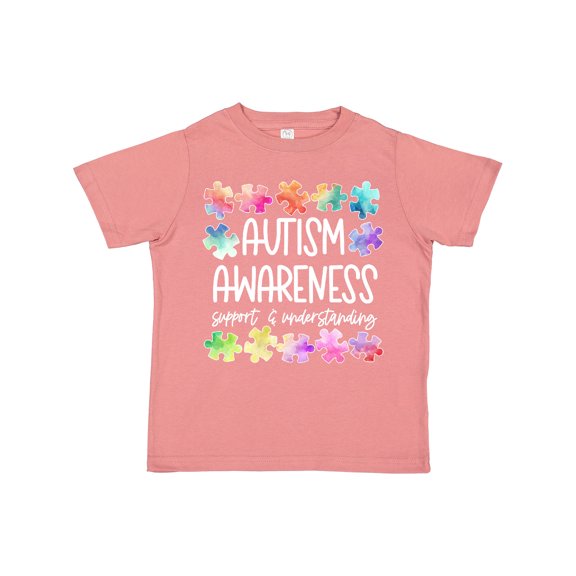 Inktastic Autism Awareness Support and Understanding Puzzle Pieces Boys or Girls Toddler T-Shirt