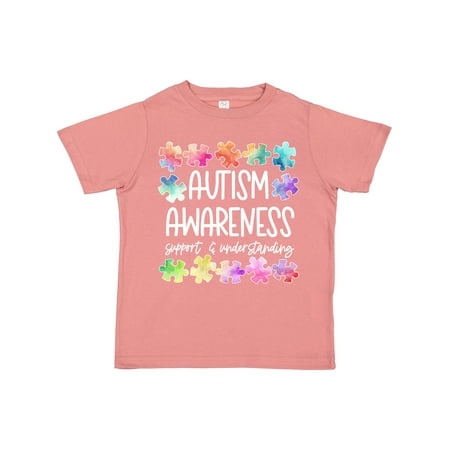 

Inktastic Autism Awareness Support and Understanding Puzzle Pieces Gift Toddler Boy or Toddler Girl T-Shirt