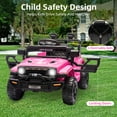thumbnail image 6 of CazToi Ride On Truck for Kids, 12V Battery Powered Toy Car with Remote Control, Spring Suspension, LED Headlight and Music, Dual 25W Toddler Electric Vehicles for Girls Boys 2-5, 6 of 9