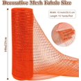 thumbnail image 2 of 2 Rolls Red Mesh Ribbon, Christmas Deco Mesh 10 Inch x 30 Feet Each Roll, Metallic Red with Foil Ribbon for Christmas Tree Decorations Halloween Party Decor Crafts Wreaths,Naranja, 2 of 7