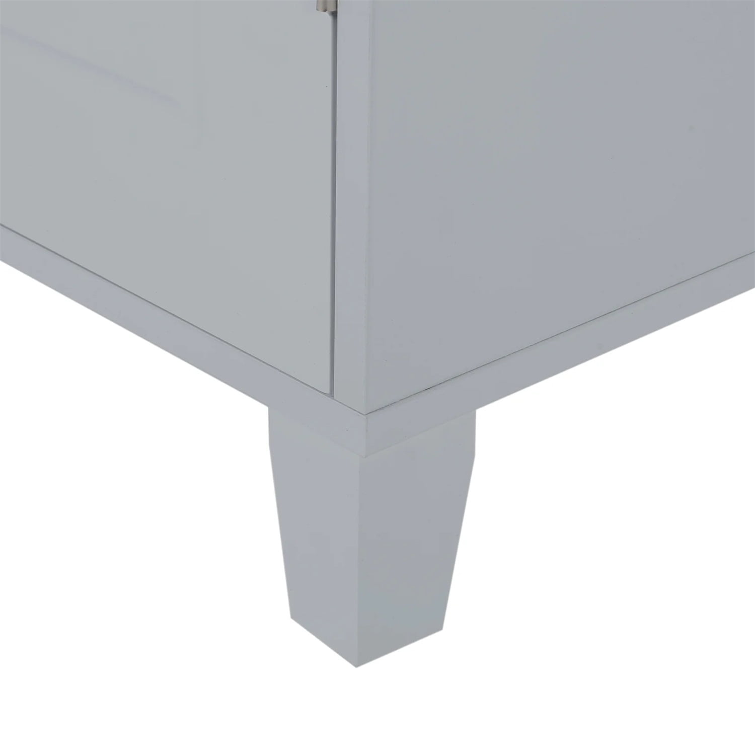 Kadyn MDF Bathroom Storage Cabinet, Floor Storage Cabinet with Double Door, Accent Storage Cabinet for Kitchen, Gray